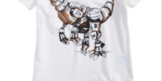 Epic Threads Toddler Boy's Robot Dino T-Shirt -White Size 2 T