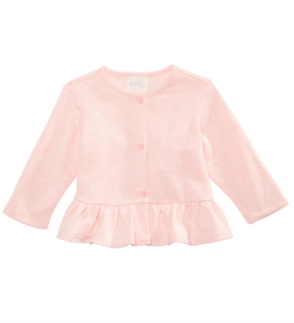 First Impressions Baby Girl's Peplum Hem Cardigan Pink Size Newborn