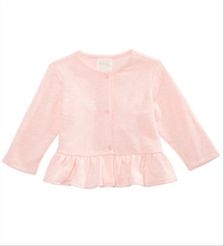 First Impressions Baby Girl's Peplum Hem Cardigan Pink Size Newborn