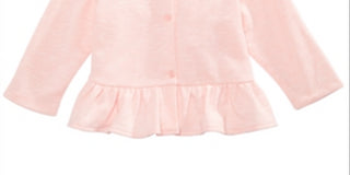 First Impressions Baby Girl's Peplum Hem Cardigan Pink Size Newborn