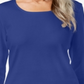 Karen Scott Women's Scoop Neck Top Blue Size Large