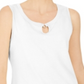 Karen Scott Women's Keyhole Hardware Tank White Size M