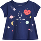 First Impressions Baby Girl's Universe Print Cotton T-Shirt Navy Size -6-9 M