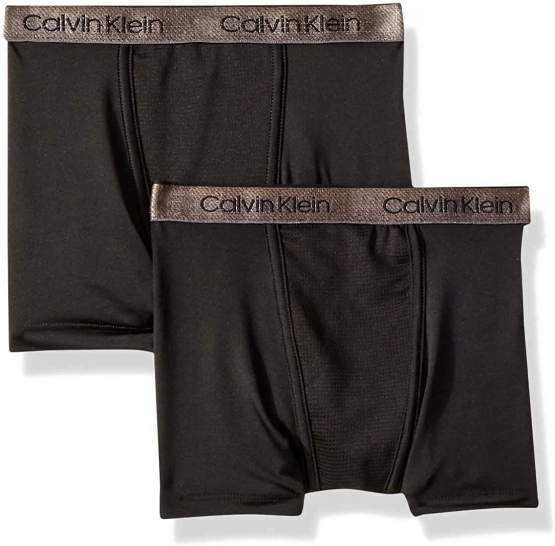 Calvin Klein Little & Big Boy's 2 Pk Boxer Briefs Black Size S