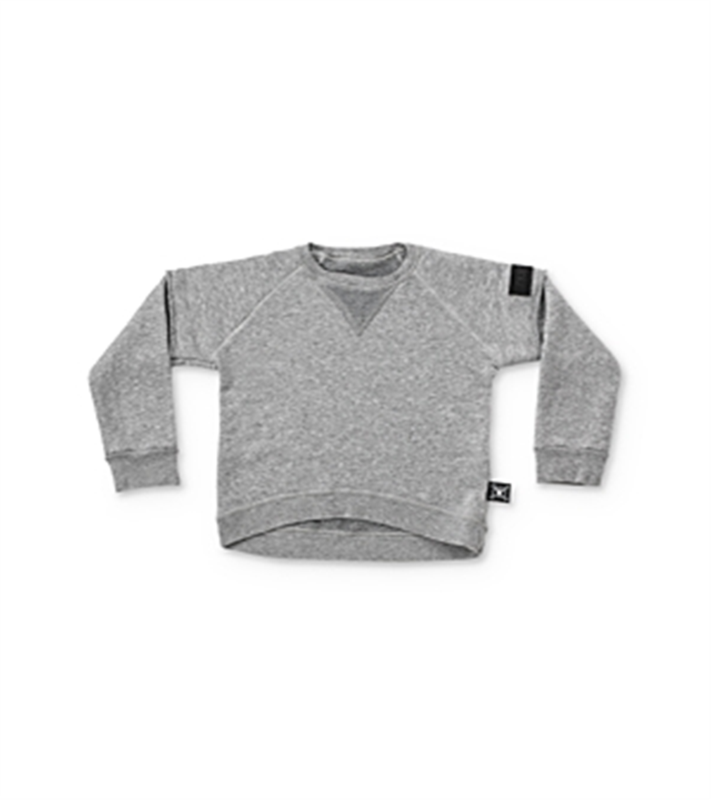 Nununu Unisex Layered Look Sweatshirt Gray Size 3-4Y