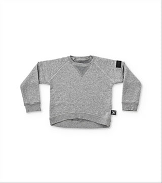 Nununu Unisex Layered Look Sweatshirt Gray Size 3-4Y
