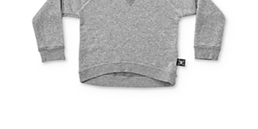 Nununu Unisex Layered Look Sweatshirt Gray Size 3-4Y