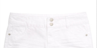 Epic Threads Big Girl's Frayed Hem Denim Shorts White Size 14