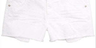 Epic Threads Big Girl's Frayed Hem Denim Shorts White Size 14