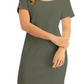 Karen Scott Women's Cotton Button Shoulder Dress Green Size -2XL