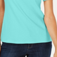Karen Scott Women's Short Sleeve Henley Top Blue Size XS
