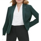 Tommy Hilfiger Women's Long Sleeve Button French Terry Jacket Green Size -12