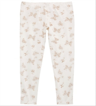 Epic Threads Little Girl's Butterfly Print Leggings White Size 6