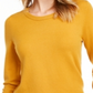 Maison Jules Women's Crewneck 3/4 Sleeve Sweater Yellow Size S