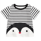 First Impressions Baby Boy's Cotton Striped Penguin T-Shirt White Size -6-9M