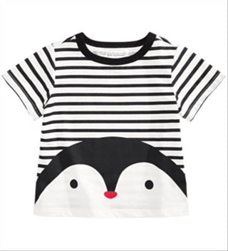 First Impressions Baby Boy's Cotton Striped Penguin T-Shirt White Size -6-9M