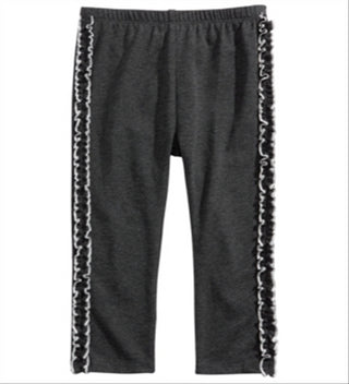 First Impressions Toddler Girl's Ruffle Side Leggings Gray Size -4T