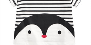 First Impressions Baby Boy's Cotton Striped Penguin T-Shirt White Size 3-6M