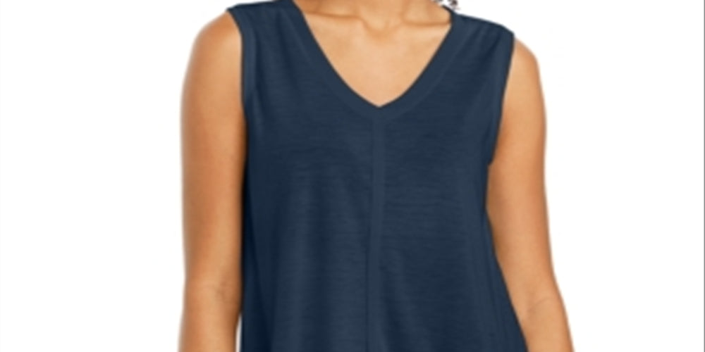Style & Co Women's High Low Tank Top Blue Size XS