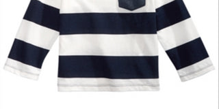 First Impressions Baby Boy's Cotton Rugby Stripe T-Shirt  Blue Size 24 M