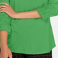 Charter Club Women's Supima Cotton Split Neck Top Green Size S