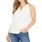 Style & Co Women's Split Neck Tank Top Brown Size L