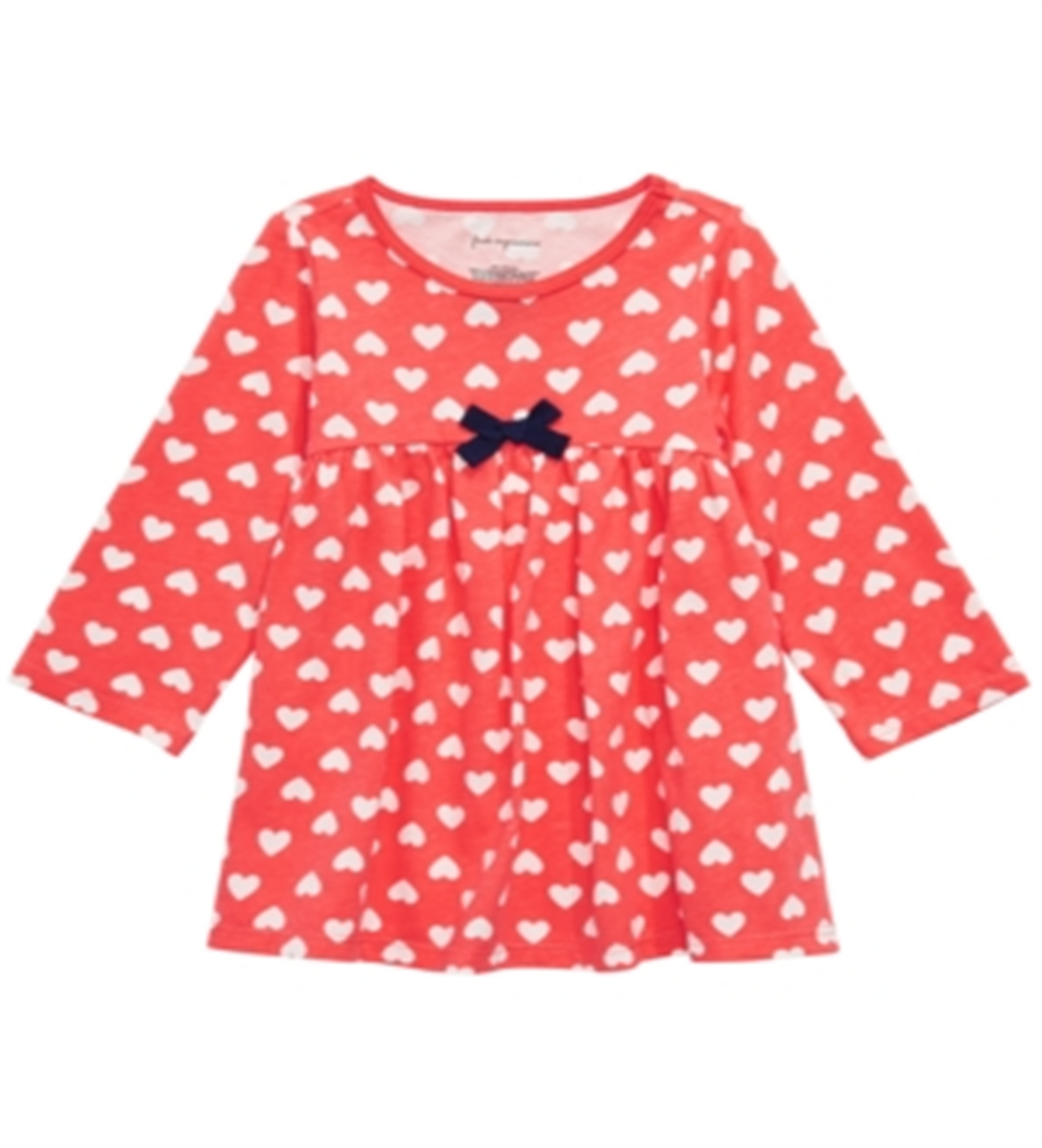 First Impressions Toddler Girl's Heart Print Tunic Orange Size 4 T