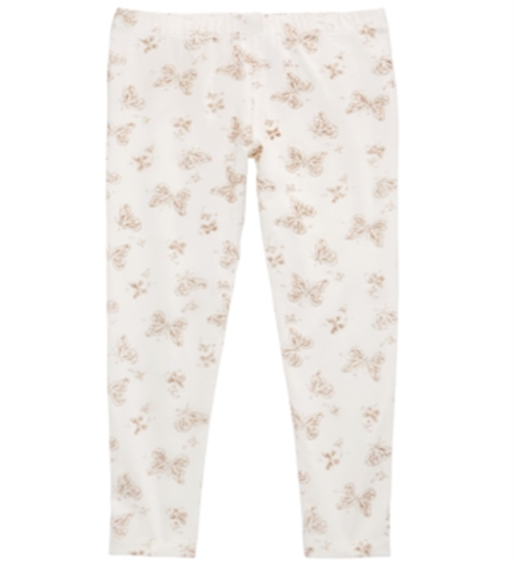 Epic Threads Toddler Girl's Glitter Butterflies Leggings White Size 4T/4