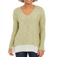 Style & Co Women's Layered Look Tunic  Green Size Large