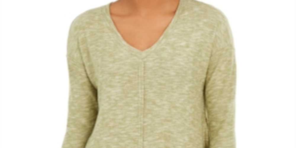 Style & Co Women's Layered Look Tunic  Green Size Large