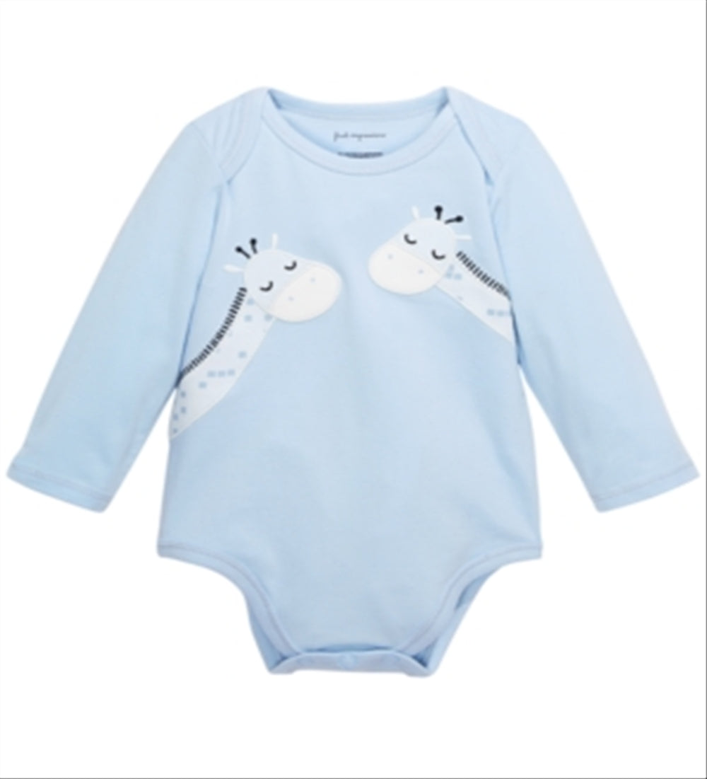 First Impressions Baby Boy's Giraffe Bodysuit  Blue Size 3-6 Months