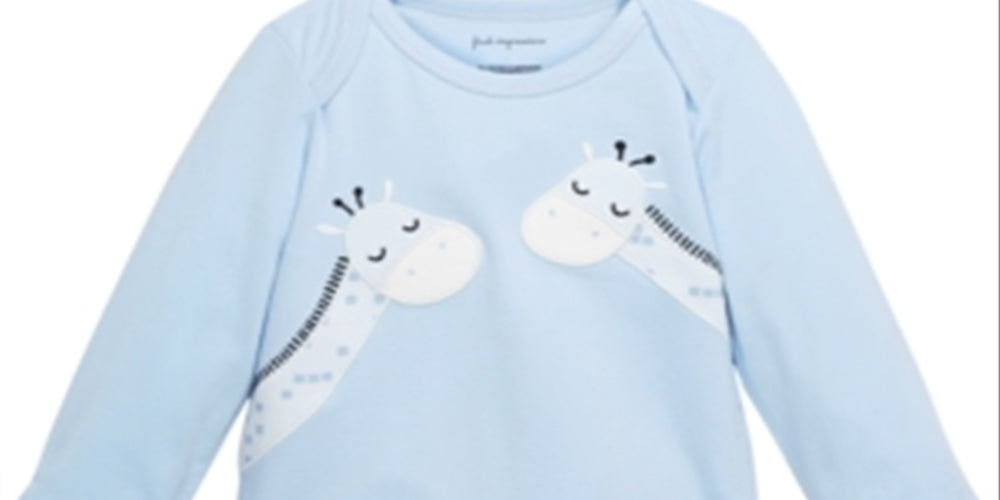First Impressions Baby Boy's Giraffe Bodysuit  Blue Size 3-6 Months