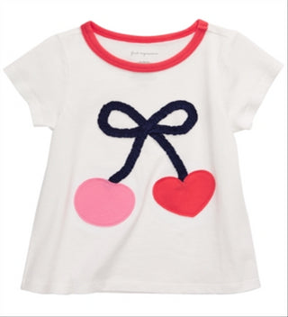 First Impressions Baby Girl's Cotton Cherry T-Shirt White Size 12 M