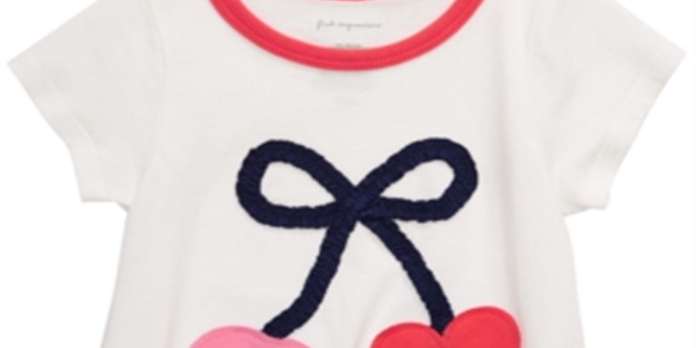 First Impressions Baby Girl's Cotton Cherry T-Shirt White Size 12 M