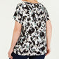 Tommy Hilfiger Women's Oasis Floral Ladder Accent Tee Black size 2XL