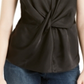 INC International Concepts Women's Textured Heather Spaghetti Strap V Neck Tank Top Black Size X-Small