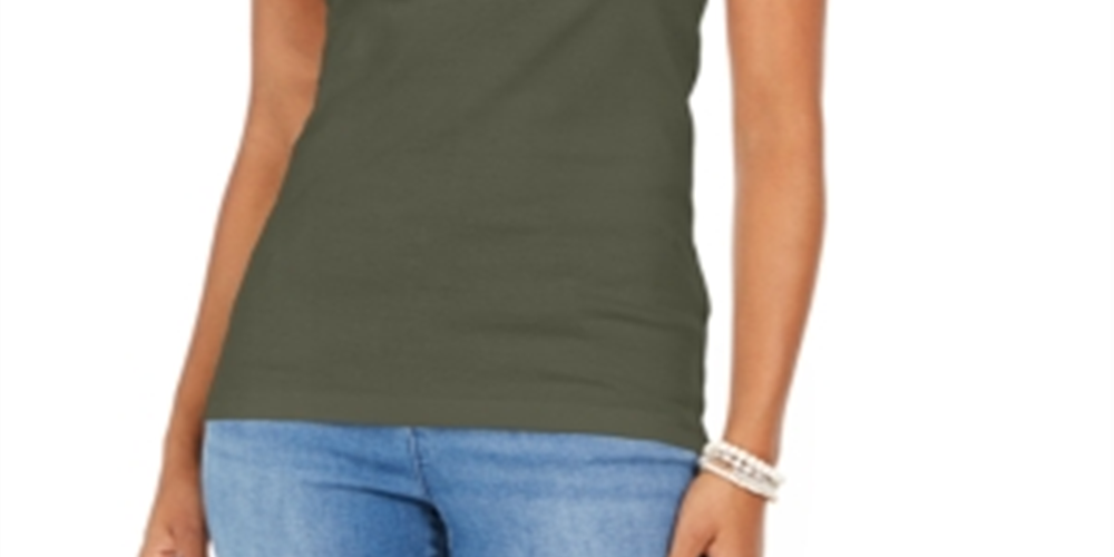 Style & Co Women's Cotton Tank Top Green Size S