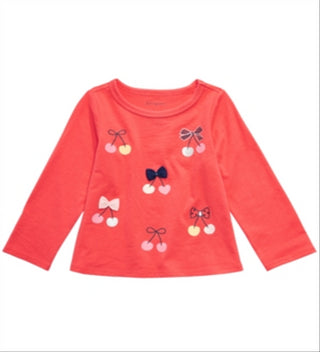 First Impressions Baby Girl's Cherries Print Cotton T-Shirt Orange Size -24M