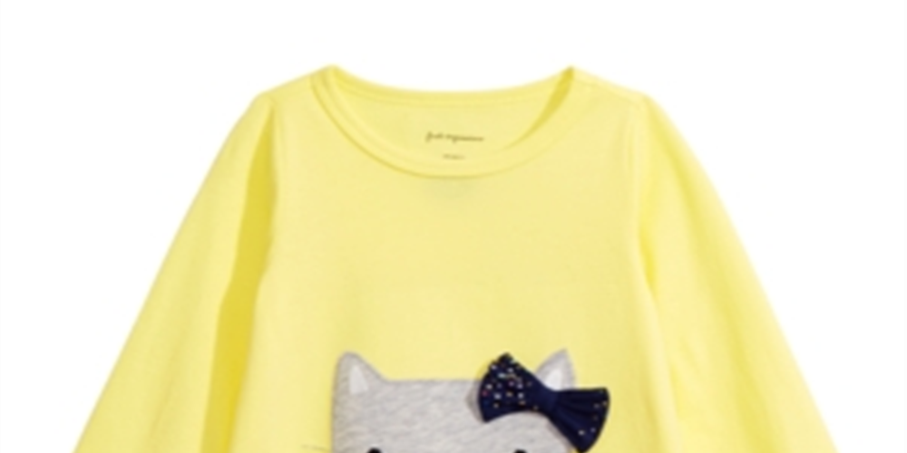 First Impressions Baby Girl's Cat Print T-Shirt  Yellow Size 12 M