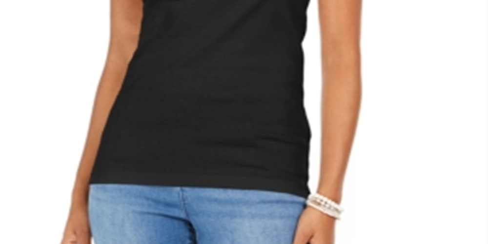 Style & Co Women's Cotton Tank Top  Black Size XS