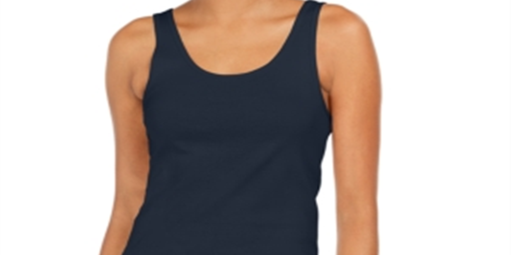 Style & Co Women's Cotton Tank Top  Blue Size M