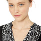 Lucky Brand Women's Printed Button Front Top Black Size M
