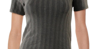 Free People Women's Escape Knit Striped T-Shirt Black Size XS