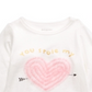 First Impressions Baby Girl's Cotton You Stole My Heart T-Shirt  White Size 18M