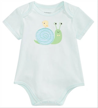 First Impressions Baby Boy's Snail Bodysuit Blue Size -NEWBORN