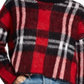 Weatherproof Women's Plaid Crew Neck Crop Sweater Red Size Medium