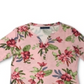 Karen Scott Women's Printed Henley T-Shirt  Pink Size XL