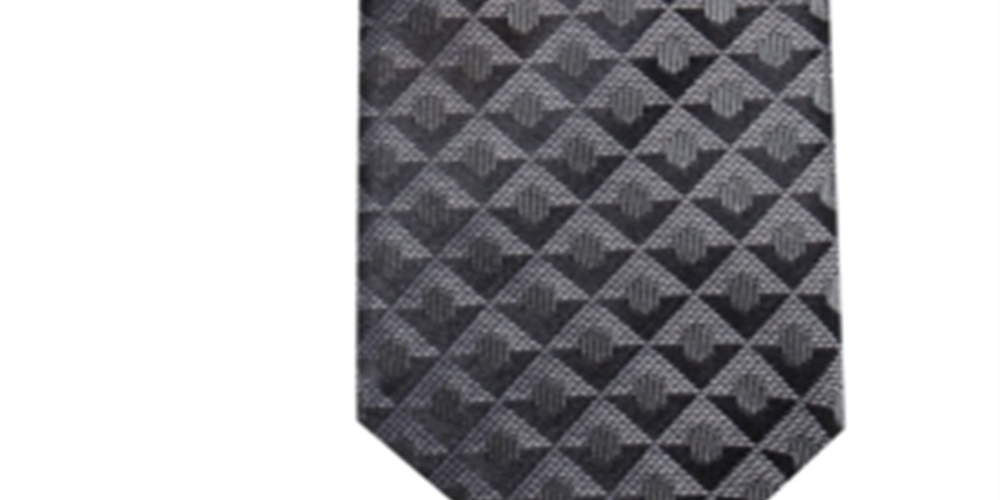 Alfani Men's Geometric Silk Slim Tie Black Size Regular