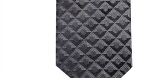 Alfani Men's Geometric Silk Slim Tie Black Size Regular