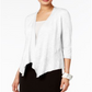 Alfani Women's Linen Open Front Cardigan White Size PP